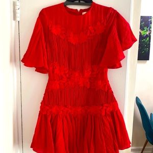 Red mini going out dress